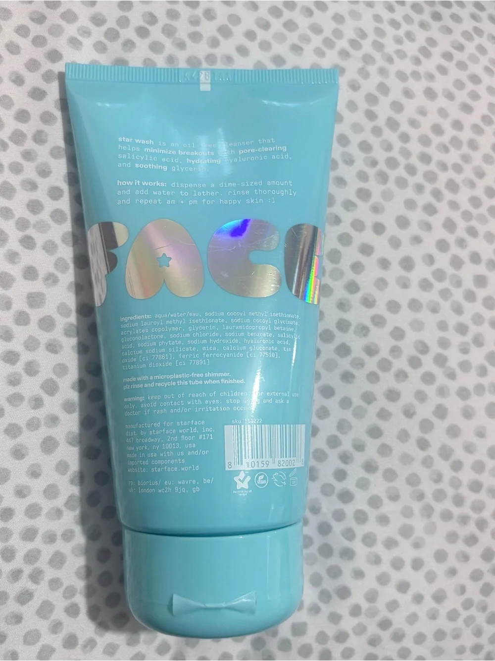 Star Wash Salicylic Acid Gentle Foaming Cleanser - Blue